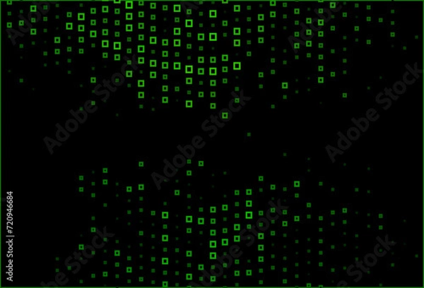 Obraz Dark Green vector pattern in square style.