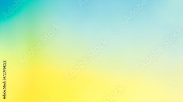 Fototapeta watercolor Yellow green blue turquoise grainy gradient background noise texture effect summer