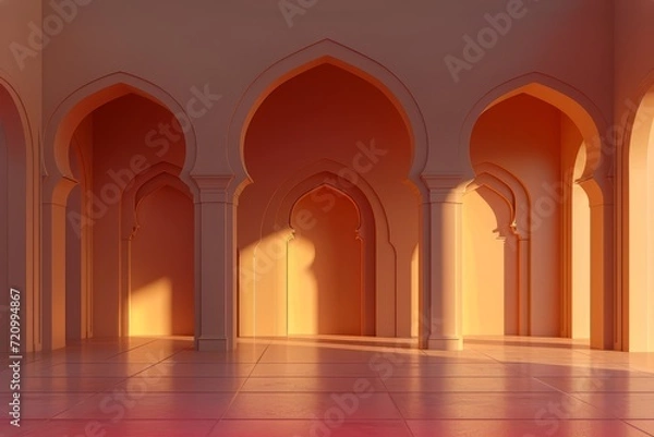 Fototapeta Eid Al Fitr minimalistic backdrop for your project
