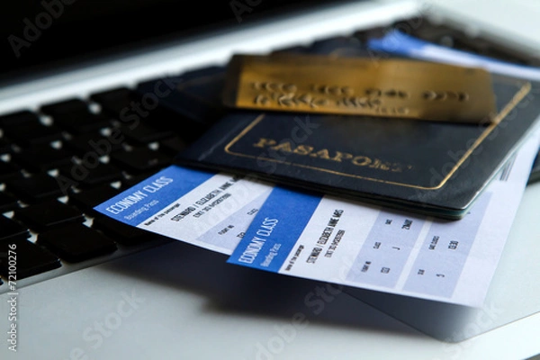 Fototapeta Buying Airline tickets