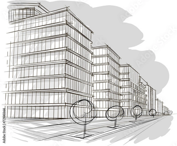 Fototapeta Architecture sketch