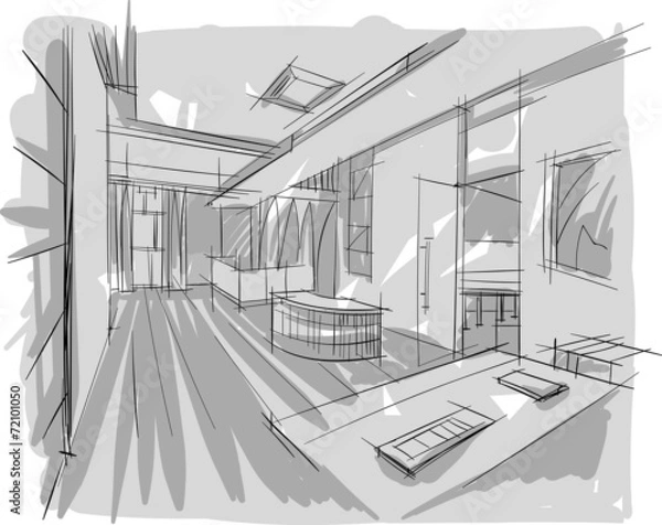 Obraz sketch of interior