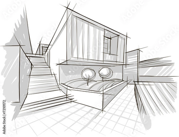 Fototapeta Szkic architektury