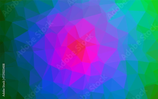 Obraz Dark Multicolor, Rainbow vector blurry triangle texture. Modern geometrical abstract illustration with gradient. Triangular pattern for your business design.