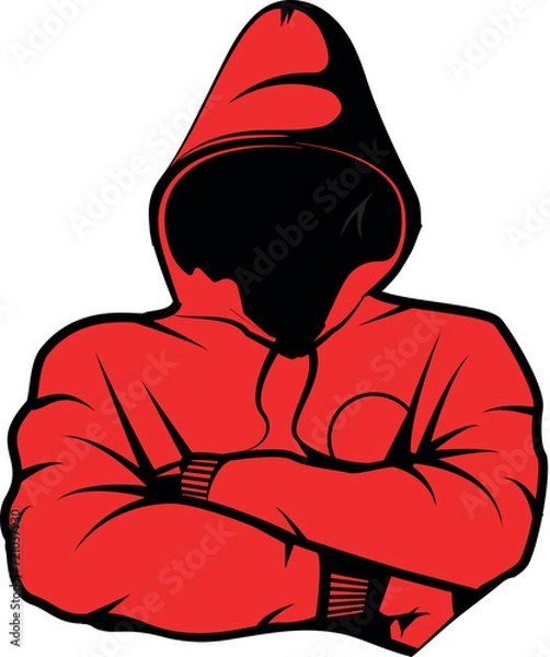 Obraz Hacker Head Logo Vector Template Illustration Design. Mascot Hacker Logo design