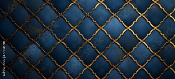 Fototapeta navy blue, gold, pattern, background, shape, polygon, dark, luxury, line, tile, curve, texture, wallpaper , 紺 , 金 , パターン , 背景 , 形 , 多角形 , 暗い , 高級 , ライン , タイル , 曲線 , 質感 , 壁紙