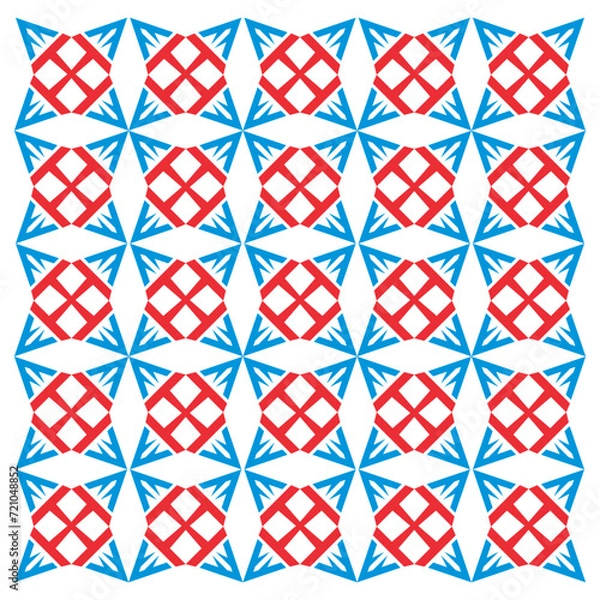 Fototapeta Seamless pattern with flowers and leaves