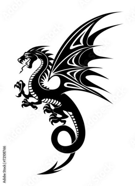 Obraz Czarny Smok