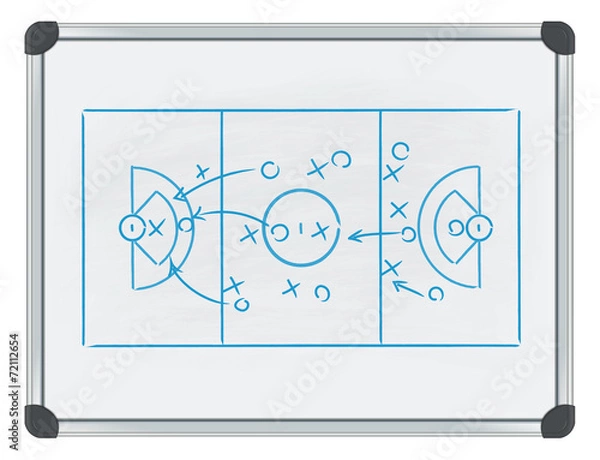 Obraz lacrosse tactic on whiteboard