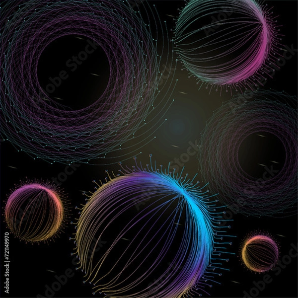 Fototapeta futuristic image, space or galaxy