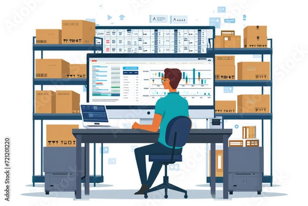 Fototapeta Software Solutions: Utilizing inventory management software to track stock levels, monitor usage