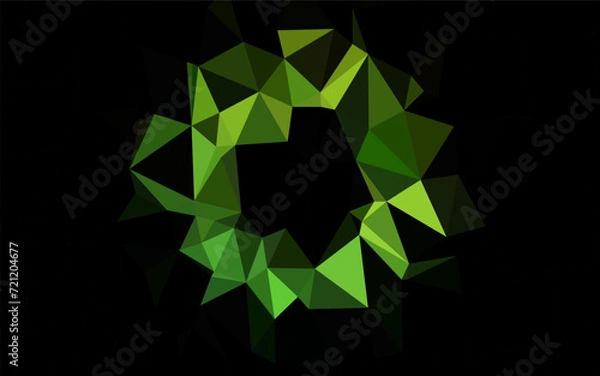 Fototapeta Light Green vector polygonal background. Modern geometrical abstract illustration with gradient. Textured pattern for background.