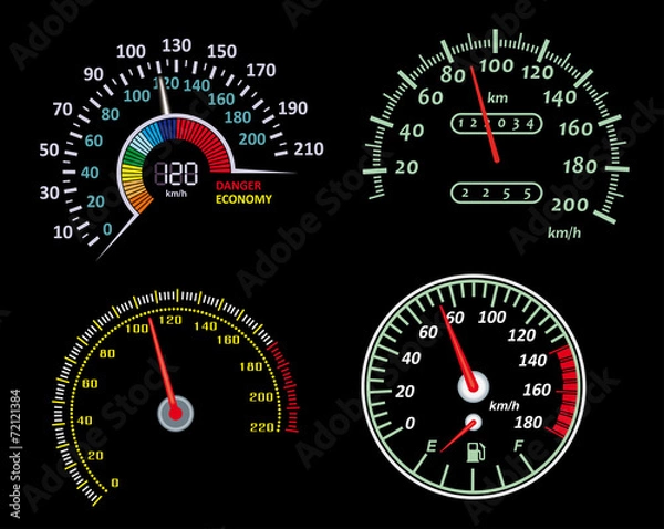 Obraz Speedometers set