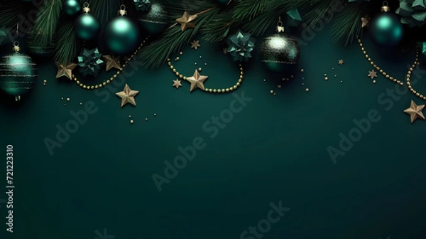 Obraz Christmas green background
