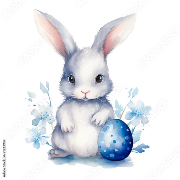 Fototapeta easter bunny with eggs