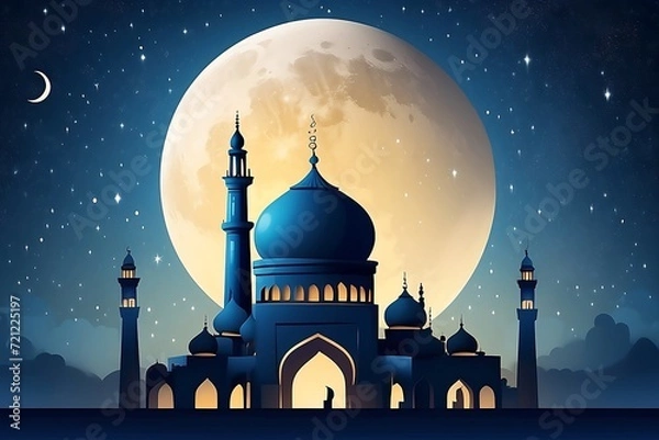 Obraz Ramadan Kareem background. Mosque background, Islamic design greeting card .