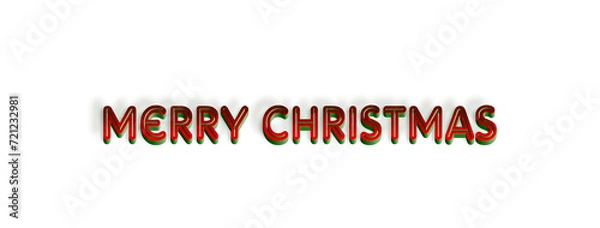 Obraz Merry christmas hand lettering calligraphy isolated on white background. Vector holiday illustration element. Merry Christmas script calligraphy	