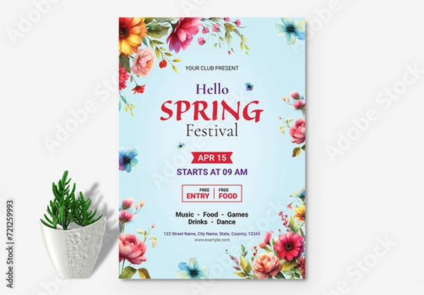 Obraz Spring Festival Poster Flyer Layout