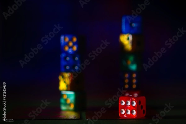 Obraz Czerwona kość do gry