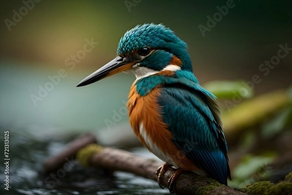 Fototapeta Kingfisher bird detailed close-up
