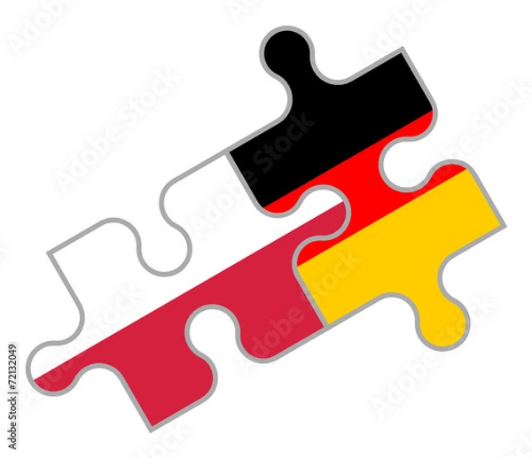 Fototapeta Polnisch-Deutsches Puzzle