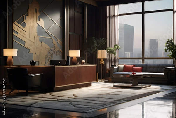 Obraz Luxurious Hotel Inspired Office Reception