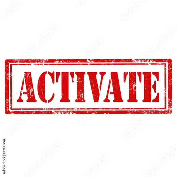 Fototapeta Activate-stamp
