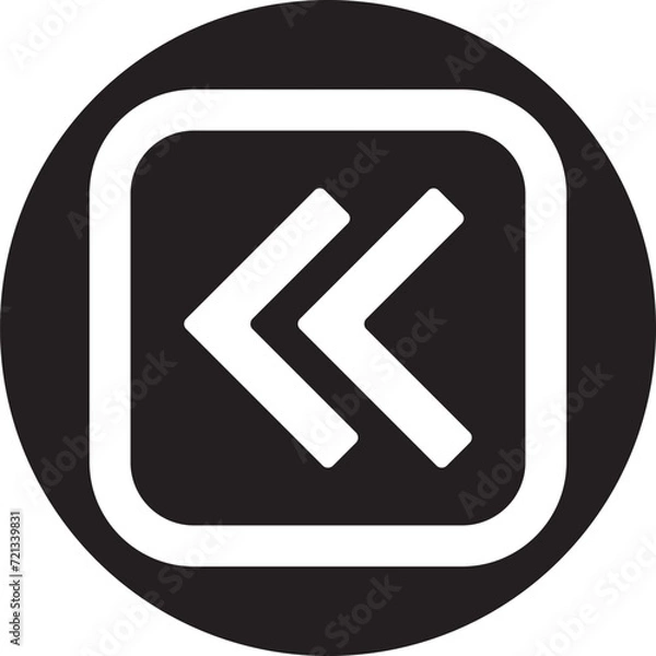 Fototapeta Arrow, left, circle icon