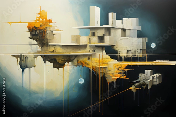 Fototapeta Conceptual Abstractions: Layers of Thought and Imagination