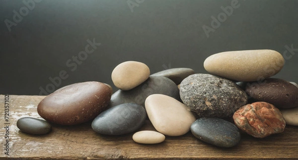Fototapeta stones on a grey background