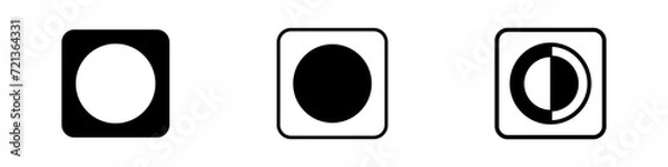 Fototapeta Adjust the contrast icon. Set of screen brightness control icons. Contrast settings icon. Contrast level icon in vector design style