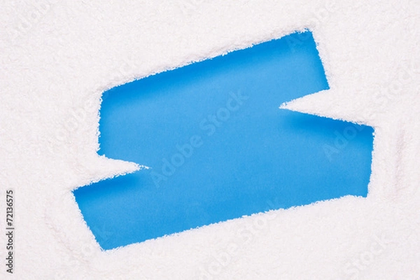 Obraz Scratched snow on window