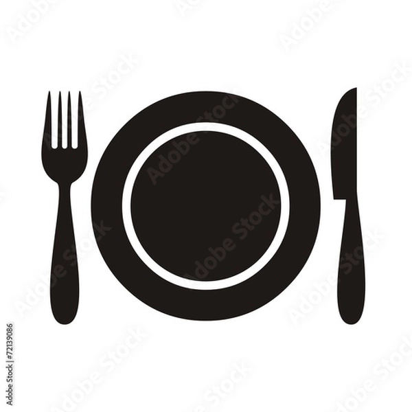 Obraz Ikona menu restauracji
