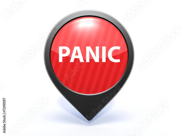 Fototapeta panic pointer icon on white background