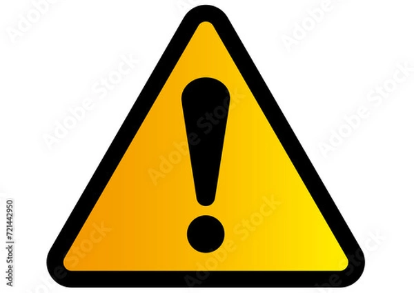 Fototapeta 注意, 危険, 警告, 注目, アイコン, マーク, 看板, ポスター, サイン, 注意マーク, 記号, 標識, 警戒, 禁止, 警報, 注意喚起, ビックリマーク, ピクトサイン, ピクトグラム, デザイン, エクスクラメーション, エクスクラメーションマーク, お知らせ, ポイント, 三角, びっくり, グラフィック, 三角形, シンプル, 印, シンボル, ワンポイント, 驚き, ピクト, 