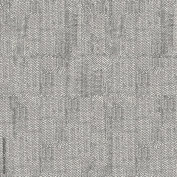 Fototapeta Neutral linen texture pattern with abstract geometric stripes. Black and white design is rustic and same time modest and minimal. Simple grunge winter pattern with doodle strokes looks like sackcloth.