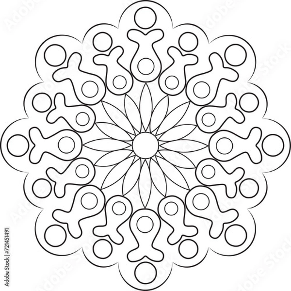 Obraz Vector Mandala Coloring Pages & Books