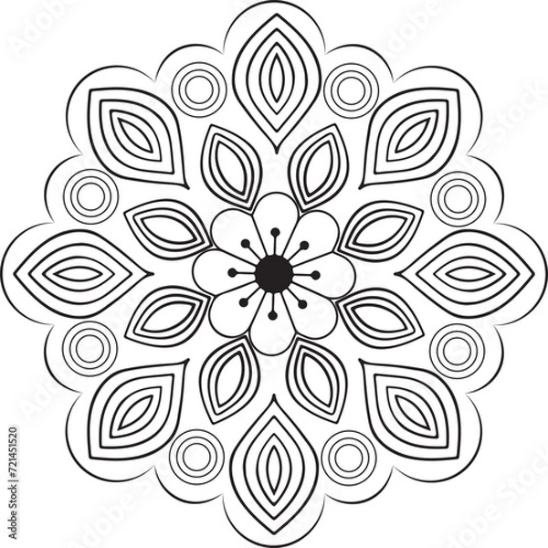 Obraz Vector Mandala Coloring Pages & Books
