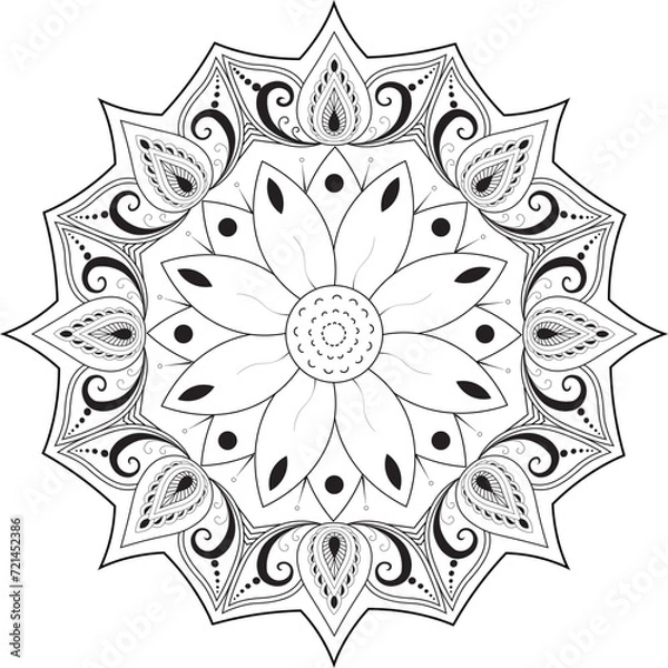 Obraz Vector Mandala Coloring Pages & Books