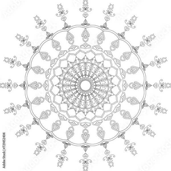 Obraz Vector Mandala Coloring Pages & Books