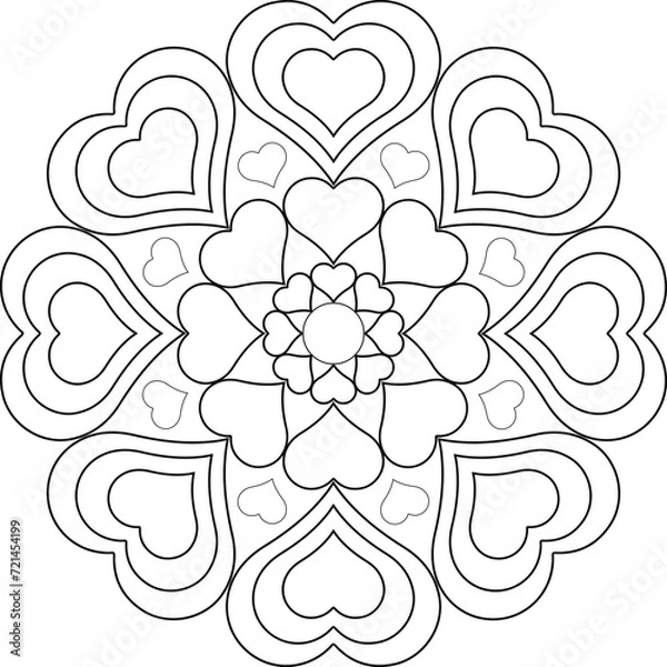 Obraz Vector Mandala Coloring Pages & Books