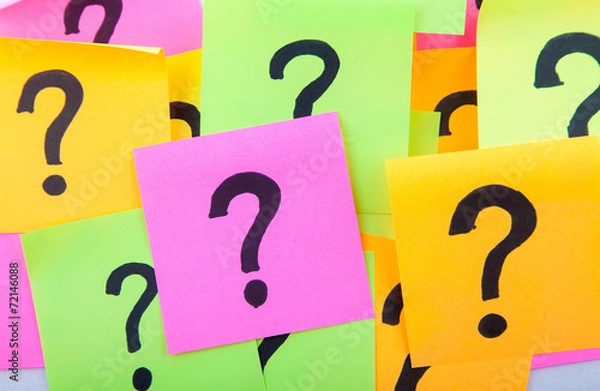 Obraz questions or decision making concept