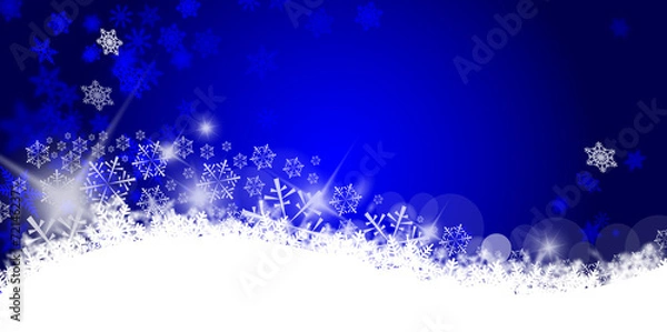 Obraz Blue Christmas Background