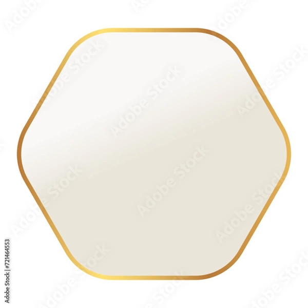 Obraz gold hexagon frame background
