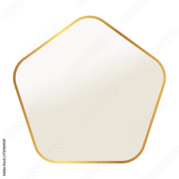 Fototapeta gold pentagon frame background
