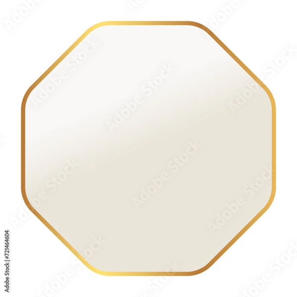 Obraz gold octagon frame background

