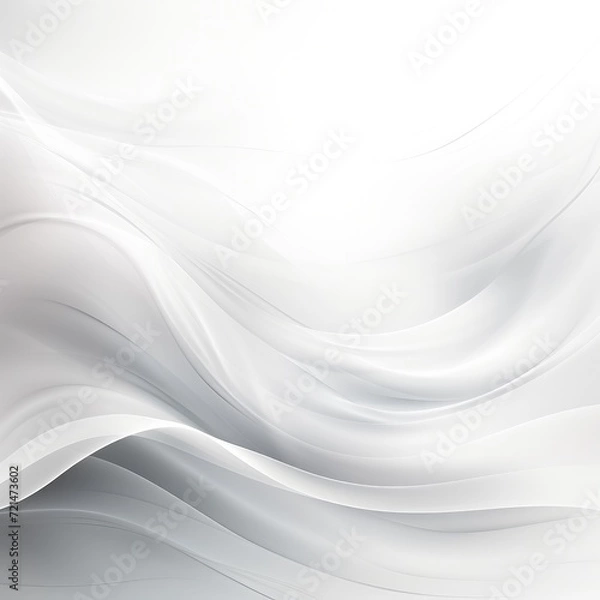 Fototapeta White abstract background with smoke waves. Generative AI.