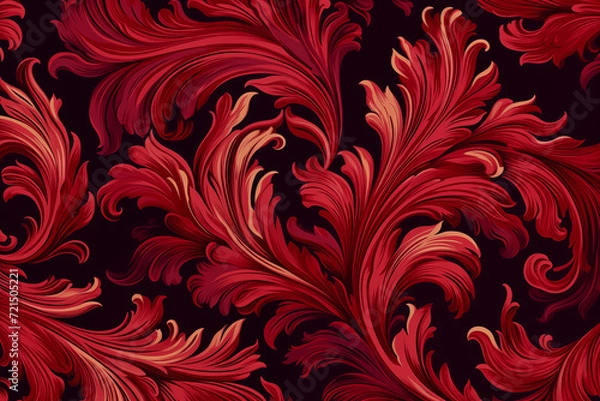 Obraz Baroque style seamless vector pattern for elegant designs