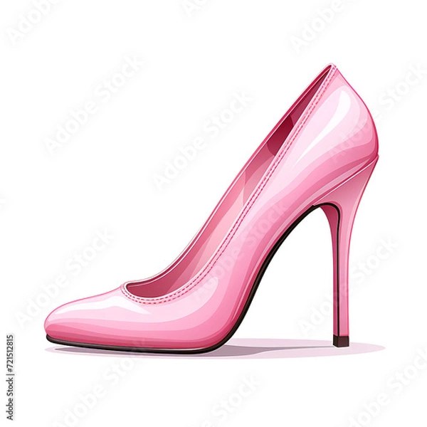 Obraz pink hight heels clipart сreated with Generative Ai
