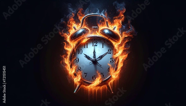 Fototapeta Burning Pocket Watch